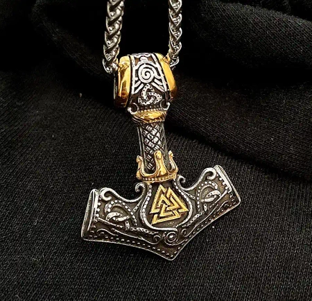 Colier bărbătesc Hammer of THOR MJOLNIR, oțel