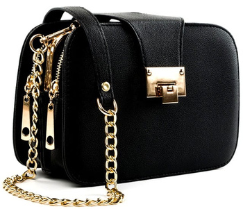 Geanta de piept de dama eleganta, neagra, incapatoare