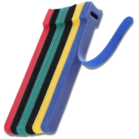 Clemă de cablu cu velcro pentru fixarea firelor, set de 100 bucăți, colorată, 12x150mm