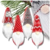 Gnom de Crăciun Moș Crăciun 15 cm Set de agățat Gnome de 4