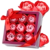 Trandafiri decorativi parfumati de sapun 9 buc. set cadou roșu