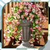 Agățat flori decorative bindweed artificial 3buc ghirlandă roz