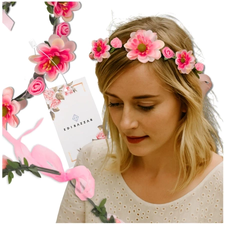 Coroană Bentita Flori Trandafiri Stil Boho