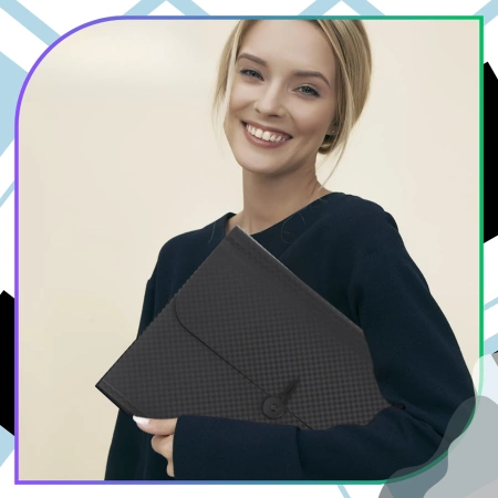 Organizator de dosare pentru documente A4, negru, pliabil