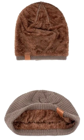 Pălărie de iarnă izolată unisex cu blană, căciulă caldă lejeră