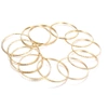 Bratara cerc de aur, set de 12 piese, cercuri retro rigide