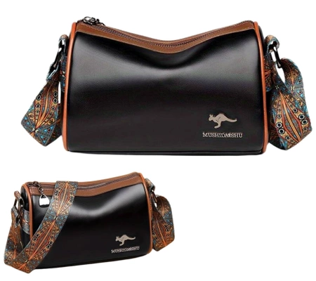 Elegant negru piele femei sac de umăr postbag