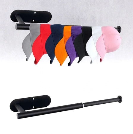 Suport telescopic autoadeziv negru