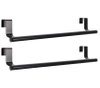 Hangers 2pc negru pentru bucătărie dulap ușă baie prosop feroviar