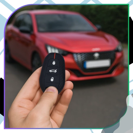 HUSĂ Etui din silicon pentru cheie Peugeot 208 308 408 508 3008 4008 5008