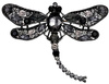 Brosa cu zirconi insecte DRAGONFLY pin retro boho