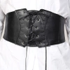 Curea legata, centura lata, corset cu dantela din cauciuc negru