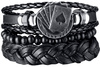 Set punk bratara piele, rock negru