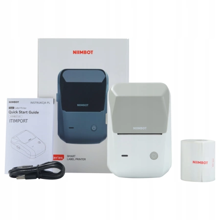 NIIMBOT B1 Imprimantă termică alb gri Autocolante Bluetooth fără cerneală PL