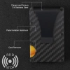 Portofel de metal mini pentru bărbați Husă pentru bărbați Organizator de carduri negru