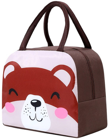 Geantă termică pentru prânz LUNCH BOX ursuleț maro