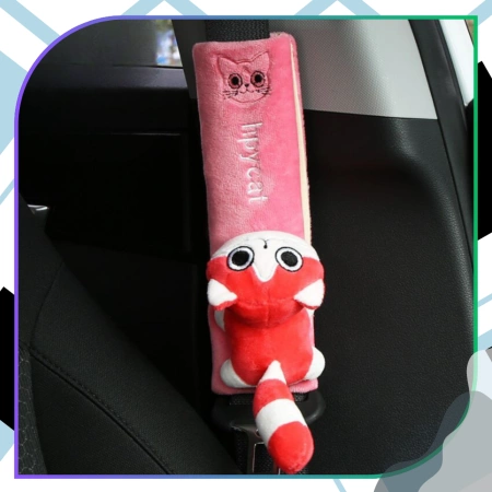 Husă de centură de siguranță pentru pisici, din pluș, pentru copii