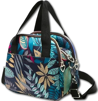 Femei mici sac de umăr nailon literați florale frunze sac