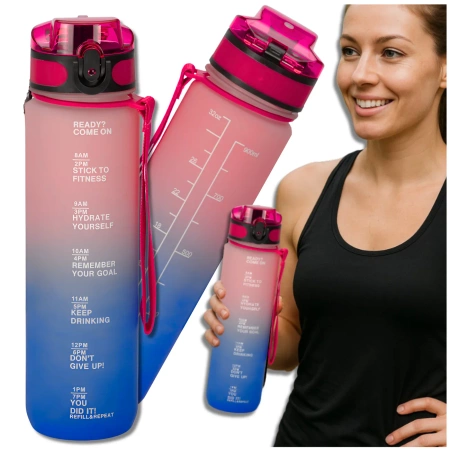 Sticla TRESSARI BPA Free 1000ml pentru alergat cu apa Tritan