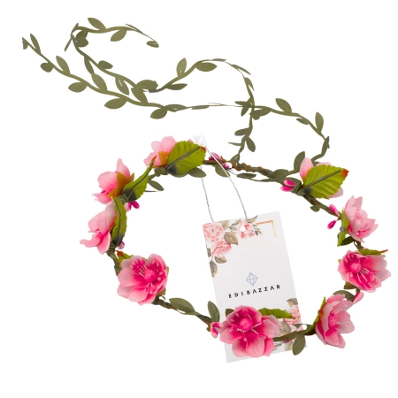 Bandita Coroana Roz Flori Trandafiri Stil Boho