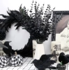 Ramuri artificiale de frunze de eucalipt set de 10pcs negru decorative