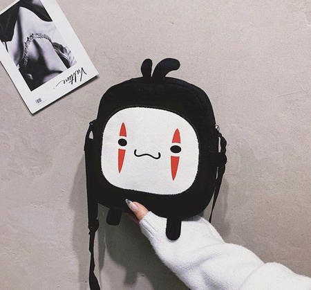 Poșetă Mică Face Anime Messenger Bag Canvas Cosplay