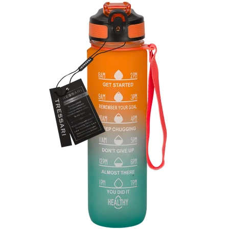 Sticla sport TRESSARI Sticla cu apa 1000ml fara BPA, Tritan rezistent