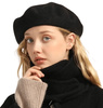 Șapcă de damă cu beretă neagră cu antenă