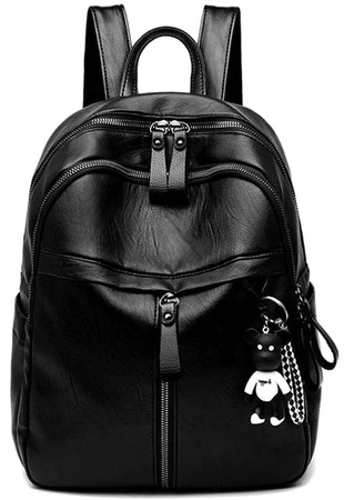 Rucsac retro dama elegant negru din piele