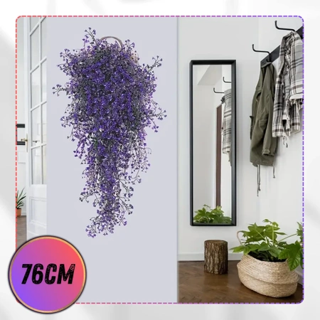 Flori artificiale de salcie decorative suspendate, 3 buc, cățărare violet