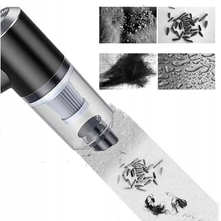 Aspirator auto USB, puternic 120W, LED, 35kPa, compact