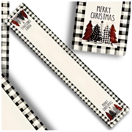 Față de masă albă pentru masa de Crăciun