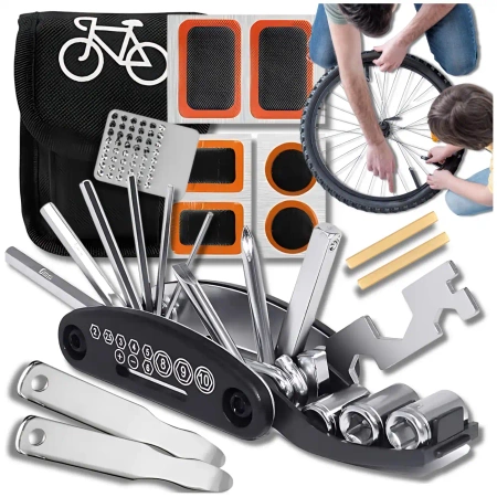 Kit reparatie biciclete multitool patchs travel