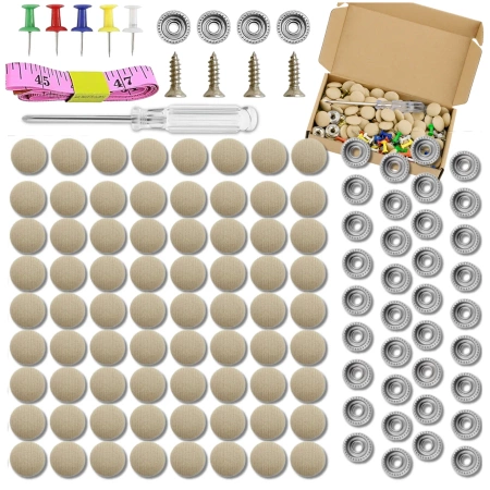Kit reparatie captuseala auto 80 buc Nituri Bej