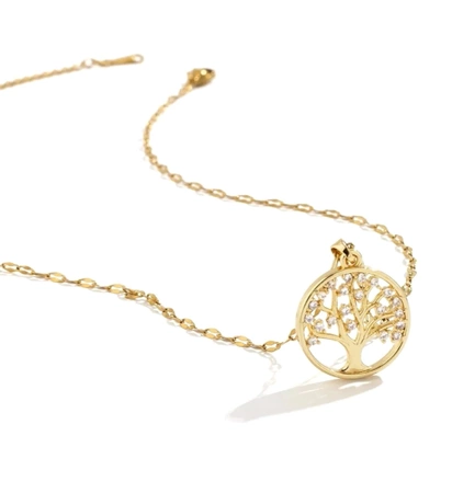 Colier de aur, otel chirurgical elegant, pandantiv copac