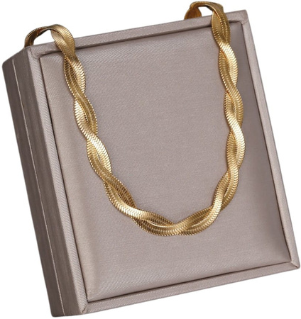 Colier elegant cu șarpe din oțel chirurgical auriu