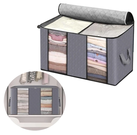 Organizator solid, geantă mare de garderobă pentru pături, lenjerie de pat, haine