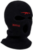 Balaclava masca neagra 3 orificii caldura AK