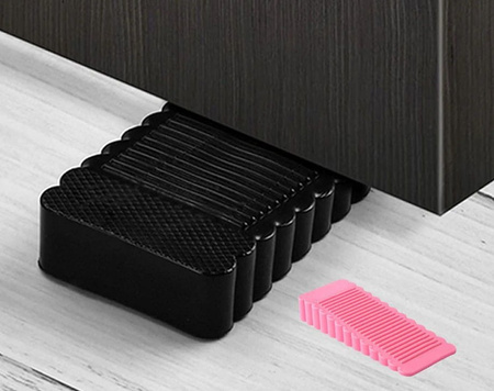 Încuietoare din plastic pentru opritorul ușii Negru