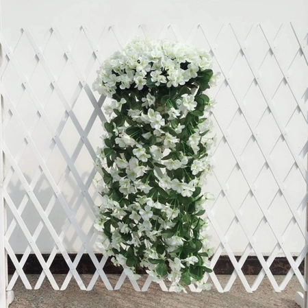 Hanging alb artificiale iederă alpinism flori decorative 1pc pentru balcon