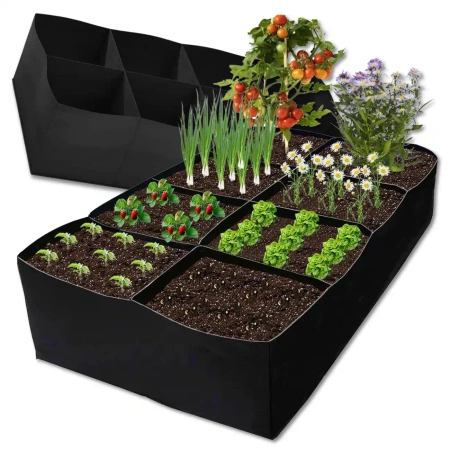 Geanta mare ghiveci cu flori pentru plantarea legumelor 120x60x30 cm