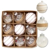 Set decorațiuni acrilice globuri de Crăciun 8 cm