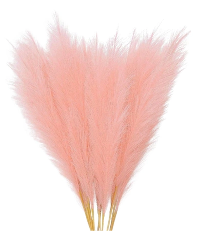 Stuf artificial pampas grass decorative 10pcs roz