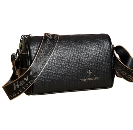 Elegant femei din piele neagră sac de umăr postbag