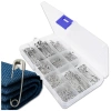 Ace de siguranță, set de 460 buc., ace de siguranță mici, mari, argintii, pentru croitorie