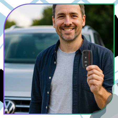 HUSĂ Etui din silicon pentru cheie Volkswagen Golf Polo Bora Skoda
