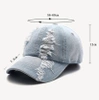 Baseball cap denim cu frecat all-rounder