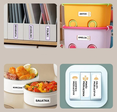 Autocolante cu etichete termice NIIMBOT 12x40mm roz