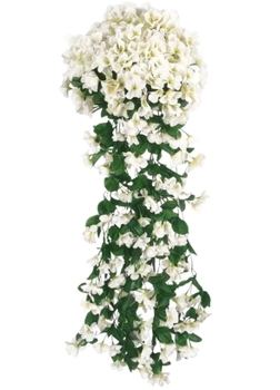 Hanging alb artificiale iederă alpinism flori decorative 1pc pentru balcon