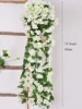Hanging alb artificiale iederă alpinism flori decorative 1pc pentru balcon